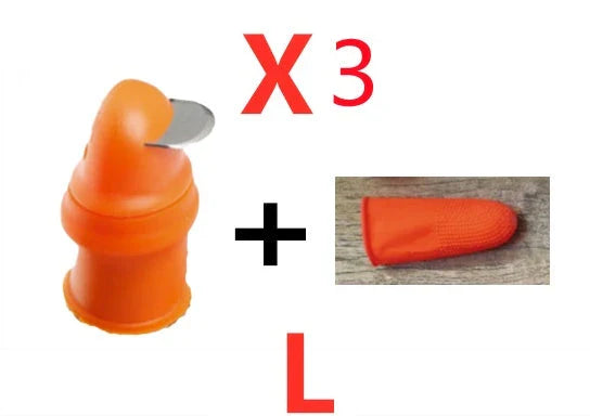 Premium Silicone Finger Guard with Stainless Steel Blade for Effortless Vegetable, Fruit, and Herb Harvesting