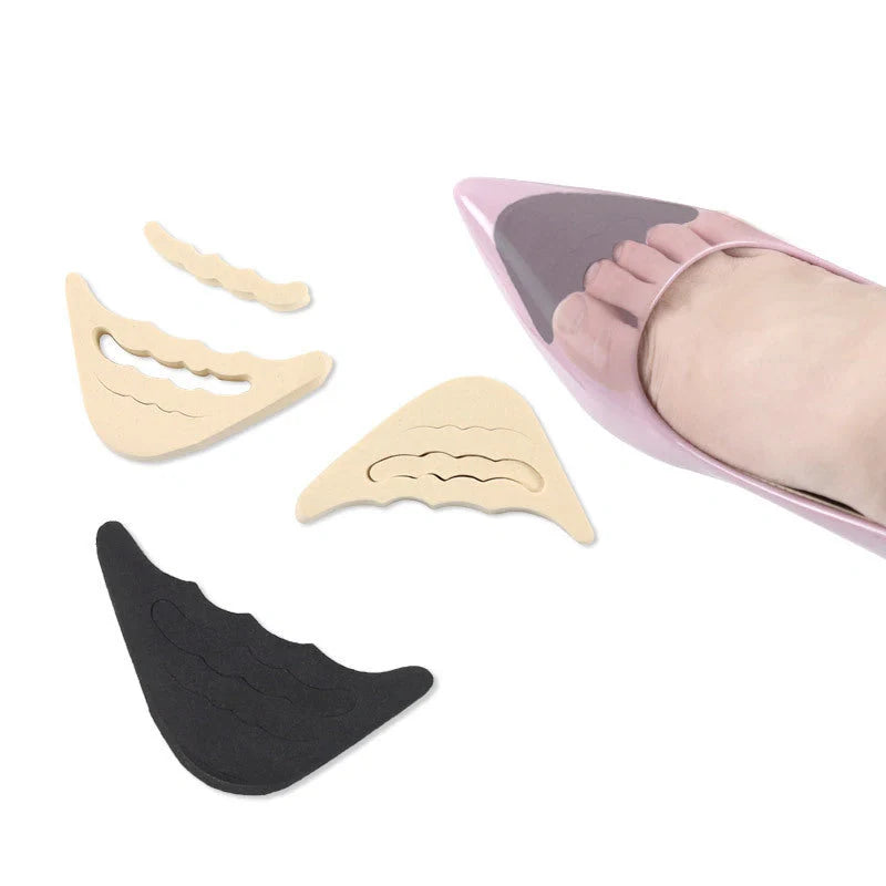 EVA toe anti-slip pads for high heels, black and beige options, 6.5x3x1.5 cm
