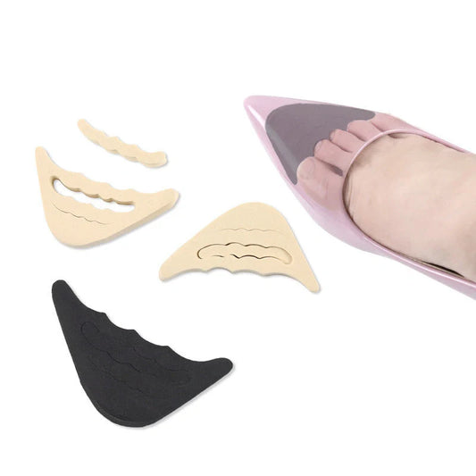 EVA toe anti-slip pads for high heels, black and beige options, 6.5x3x1.5 cm