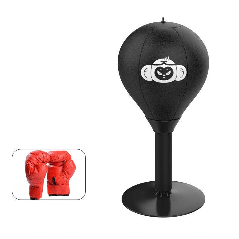 Tabletop boxing speed ball with suction cup base for stress relief and training