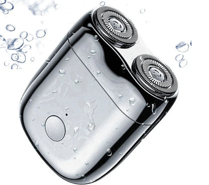 Premium cordless electric shaver for men with stainless steel blades, USB charging, and a sleek gift box design