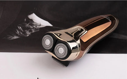 Feike smart washing electric shaver in rose gold with rotary 2 head