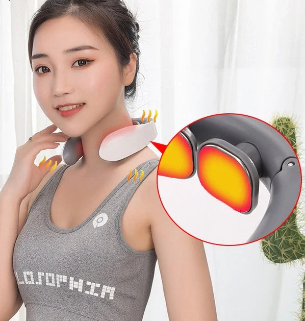 USB Charging Neck Massager with adjustable strength levels for cervical pain relief