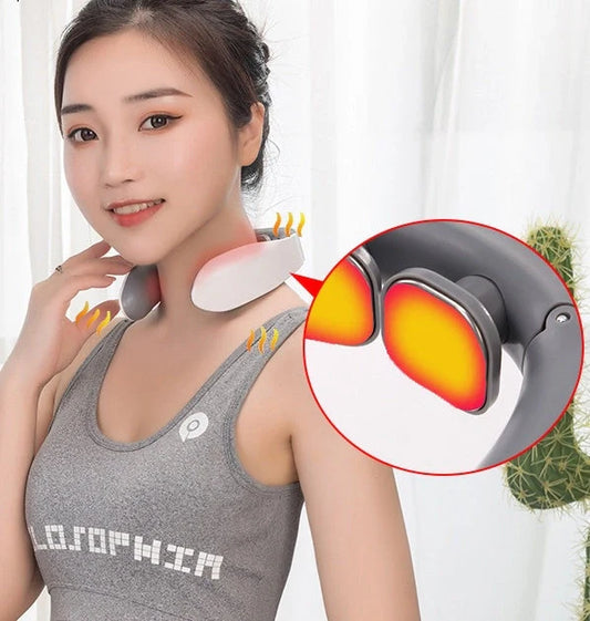 USB Charging Neck Massager with adjustable strength levels for cervical pain relief