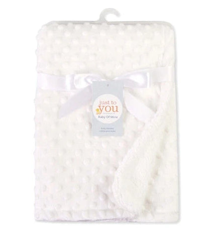 Premium plush baby blanket in various colours, perfect for swaddling, strolling, and creating a cosy nursery environment
