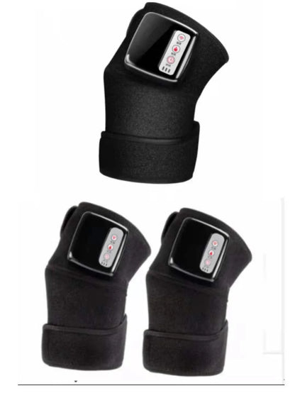 Premium Infrared Heating and Vibration Knee/Elbow Massager with adjustable straps, heat, and vibration therapy for pain relief and joint support