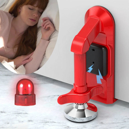 Portable door lock with alarm for travel security in aluminium alloy