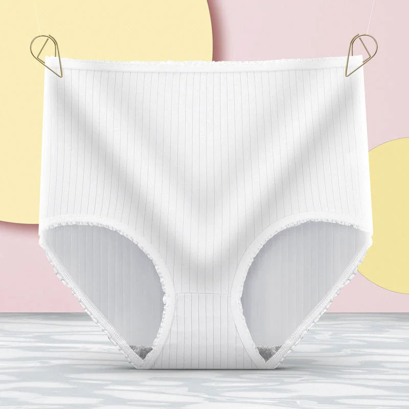 High waisted tummy control panties in milk silk for a smooth silhouette