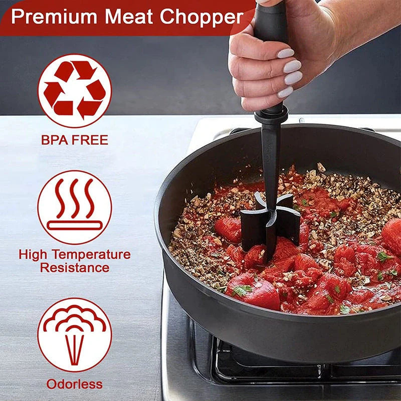 Nylon Meat Chopper for efficient food preparation, heat-resistant and dishwasher safe