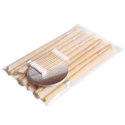 Premium beeswax ear candles for natural earwax removal, sinus relief, and relaxation