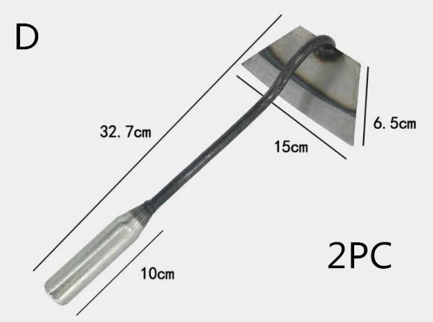 Premium manganese steel garden hoe with hollow design, versatile for weeding, soil preparation, and vegetable planting in the UK