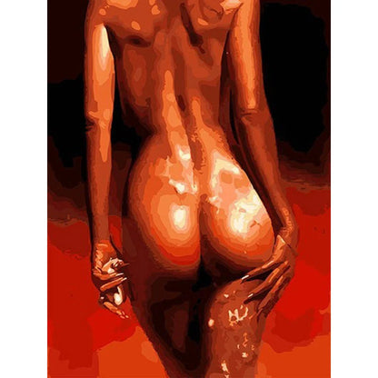 Hand-painted digital oil painting of a character couple on linen canvas, frameless 40x50cm