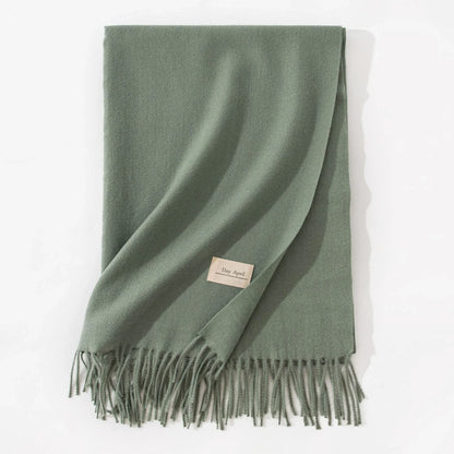 Elegant artificial cashmere scarf for women in various colors, perfect for winter warmth and style.