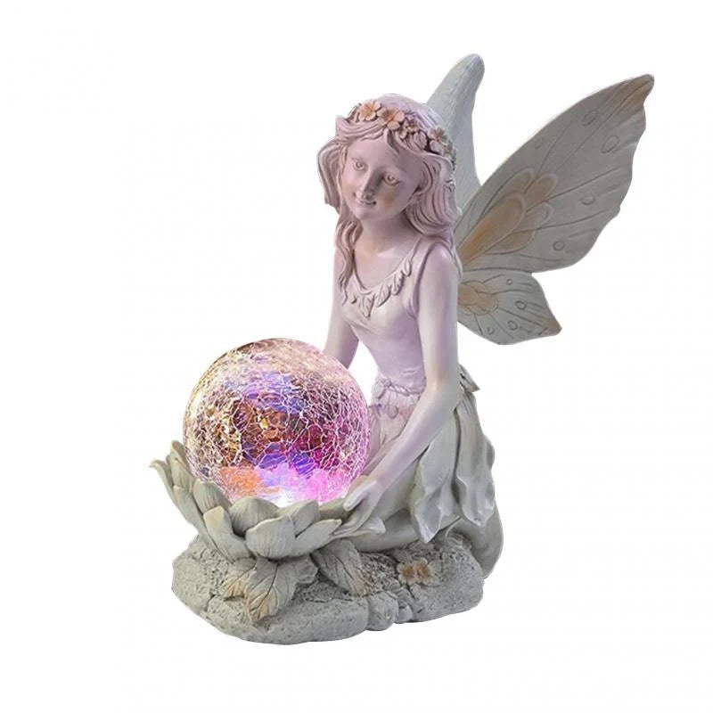 European-style flower fairy resin statue ornament for garden and home decoration