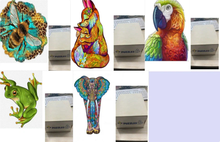 A3 Animal Wooden Puzzle with Box - Premium quality, vibrant animal designs, perfect for family fun