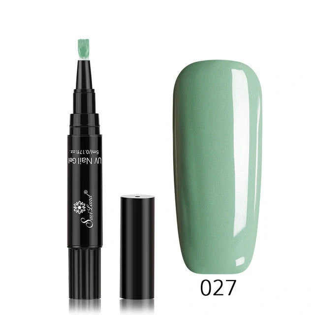 3-in-1 Gel Nail Varnish Pen with Glitter for easy one-step nail art