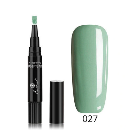 3-in-1 Gel Nail Varnish Pen with Glitter for easy one-step nail art
