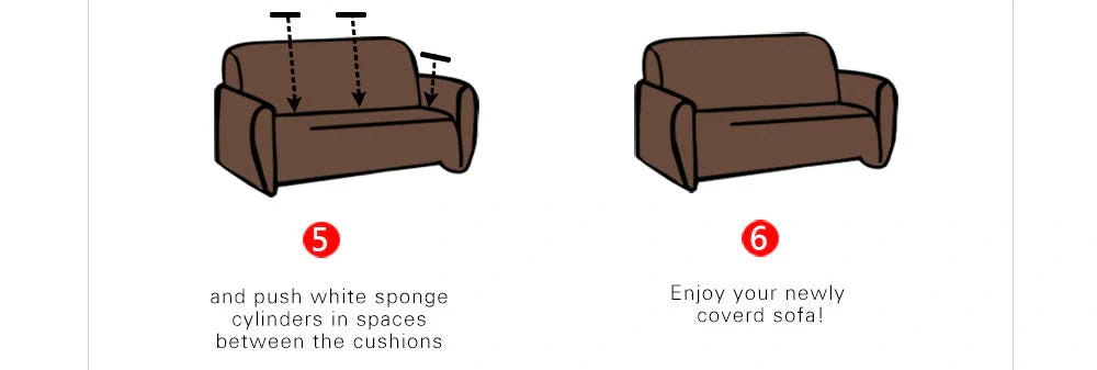 Elastic sofa cover in navy blue with high-density fabric protection