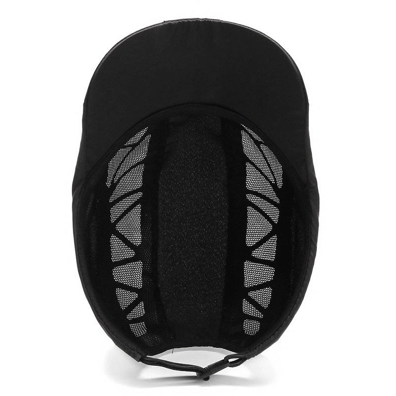 Breathable mesh beret hat in black, grey, dark grey, and navy blue for summer wear