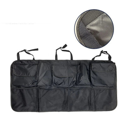 Premium car trunk organizer made of durable Oxford cloth with multiple compartments for organized storage
