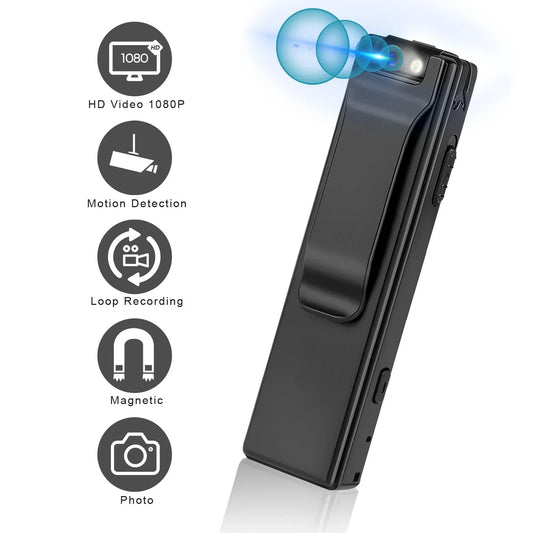 Premium Magnetic 1080P Digital Recorder with Zinc Alloy Casing, Versatile Mounting, and Long Battery Life