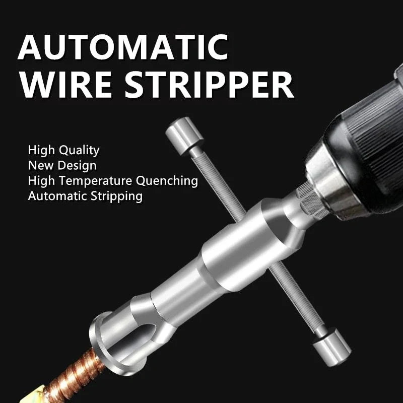 Automatic Wire Stripper for quick cable peeling and twisting, made of galvanised steel