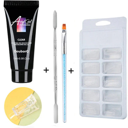 DIY Nail Art Polish Kit with various colours and tools for creative manicures at home