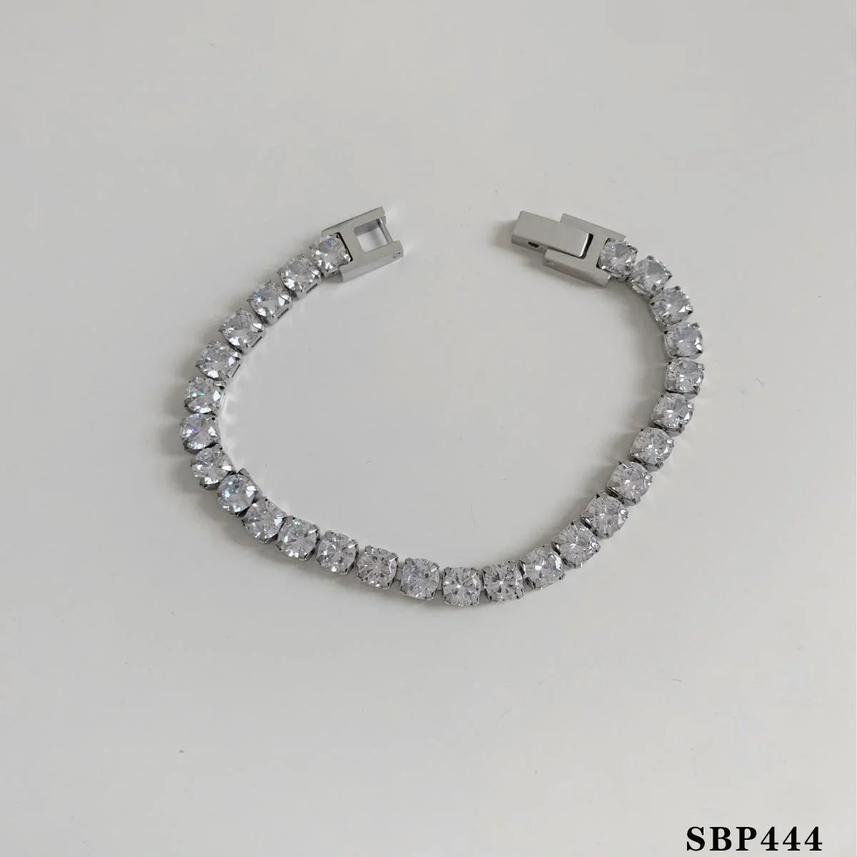 Retro silver crystal heart-shaped women's adjustable bracelet set