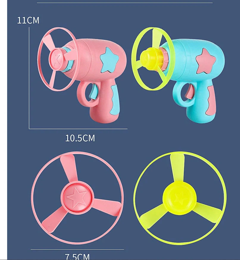 LED Light Pet Toy Set with flying saucer launcher and luminous discs