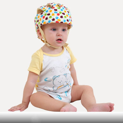 Adjustable baby safety helmet with anti-shock foam for toddlers in various colours