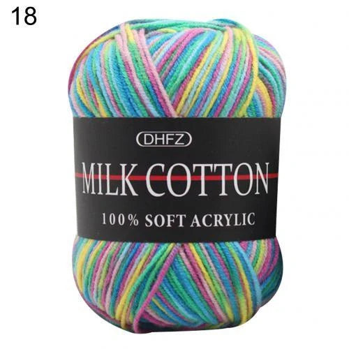 Vibrant multi-colour jacquard knitting yarn for creative projects