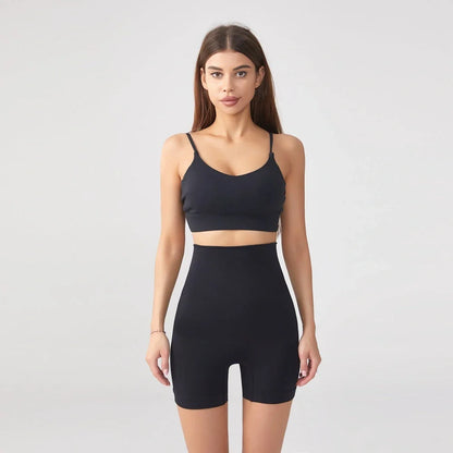 High Top Sports Shaping Pants Plus Size Seamless in Black and Skin Colour