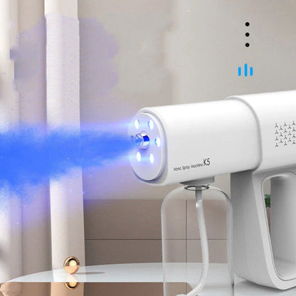 Premium disinfectant mist sprayer with nano-atomisation technology, ideal for home and car cleaning and sanitisation