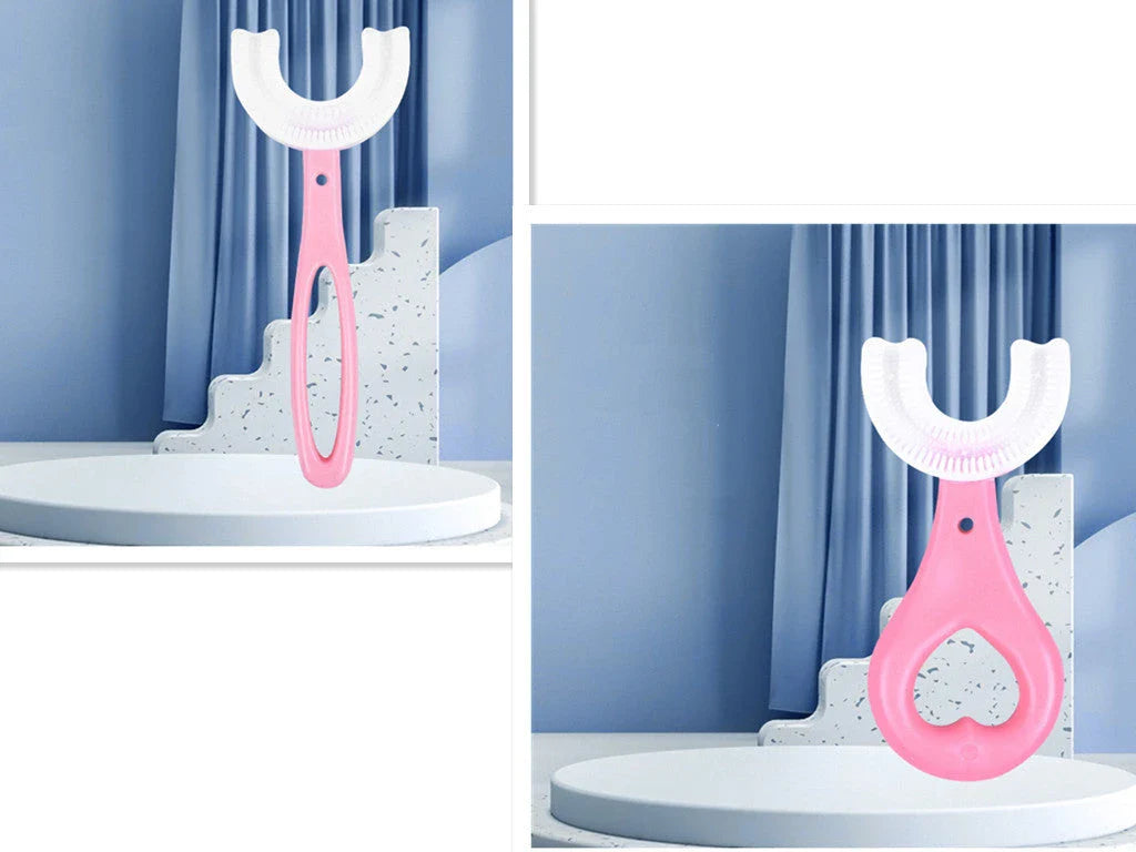 Soft, U-Shaped Children's Toothbrush in Various Vibrant Colors Made of Food-Grade Rubber