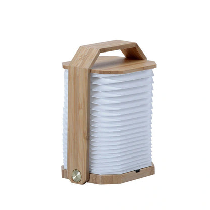 Nordic style wooden hand lamp with USB rechargeable feature, extendable up to 30 cm