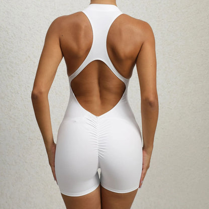 Sculpting stretch jumpsuit in various vibrant colors for active women