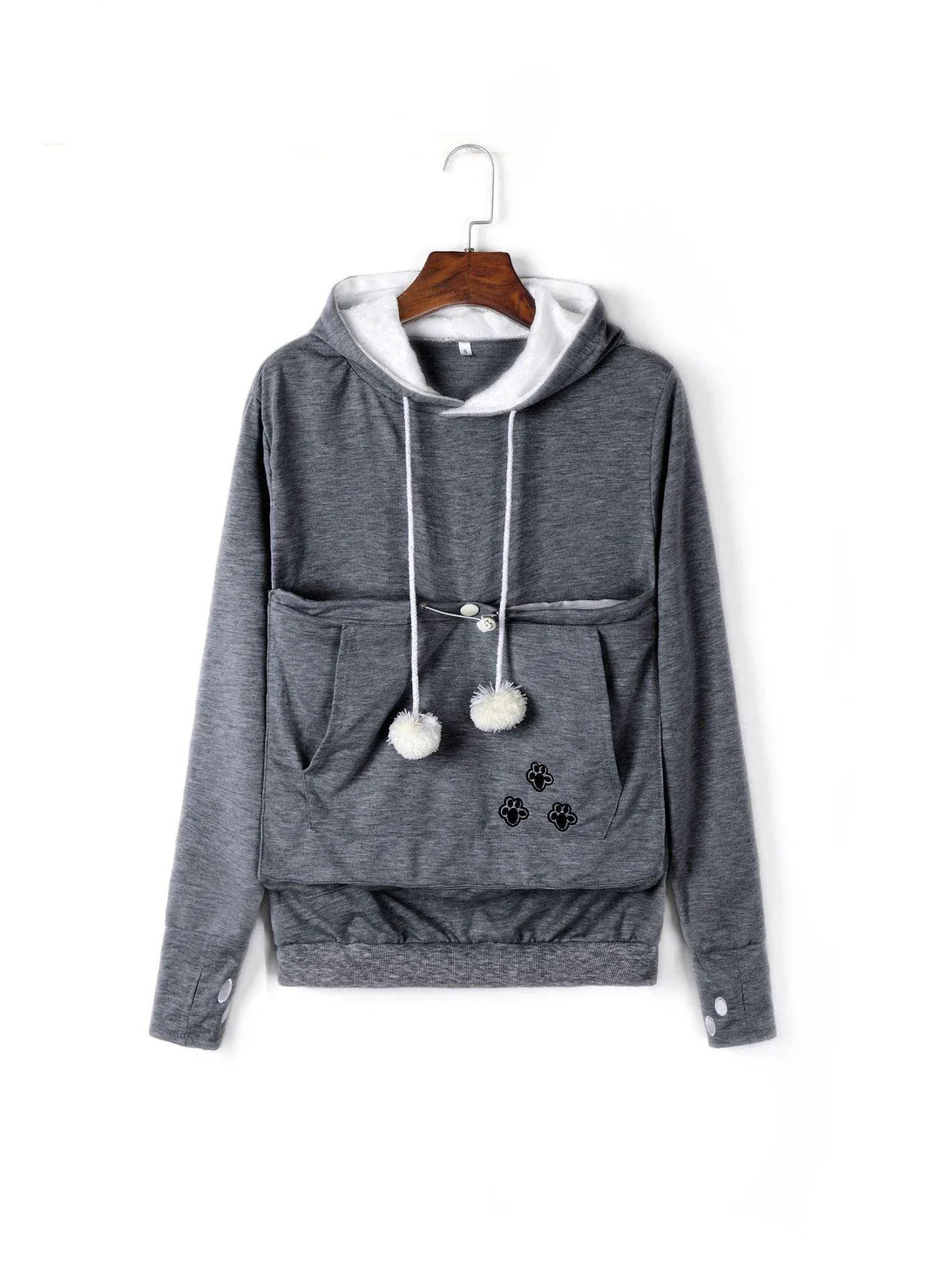 Cosy and cute hoodies with pet pocket for women to keep their cats warm and snug during the British winter
