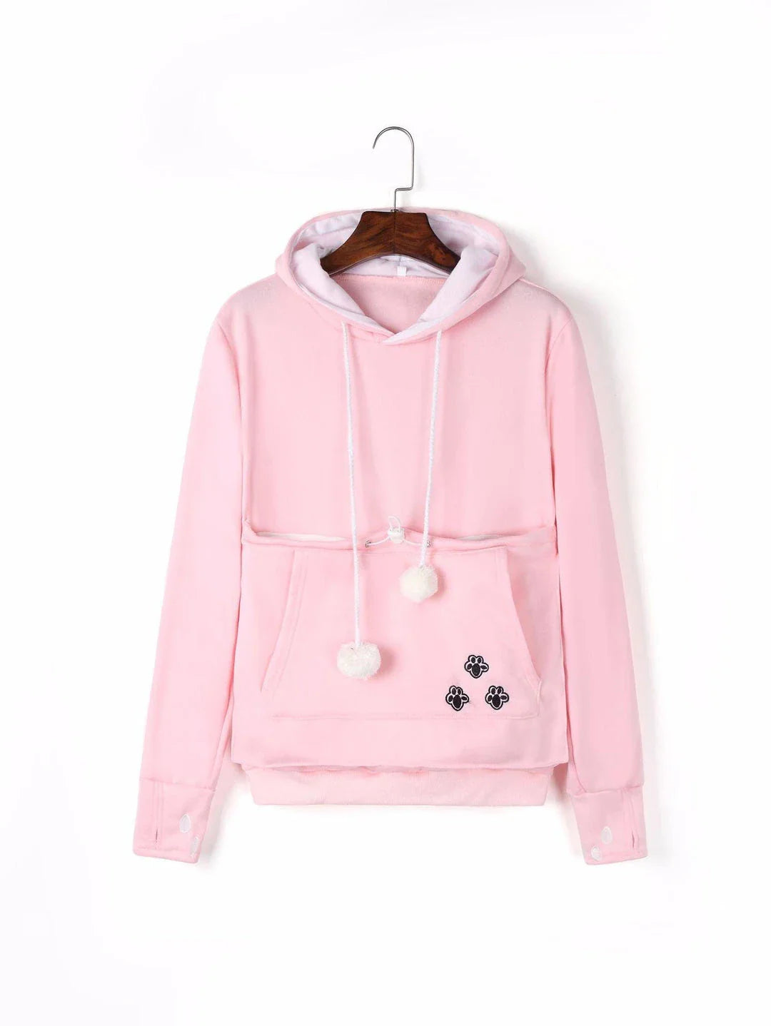 Cosy and cute hoodies with pet pocket for women to keep their cats warm and snug during the British winter