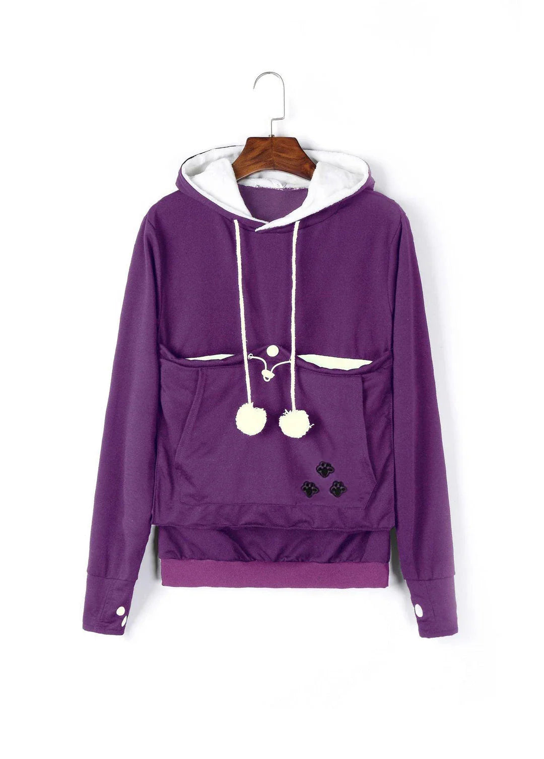 Cosy and cute hoodies with pet pocket for women to keep their cats warm and snug during the British winter