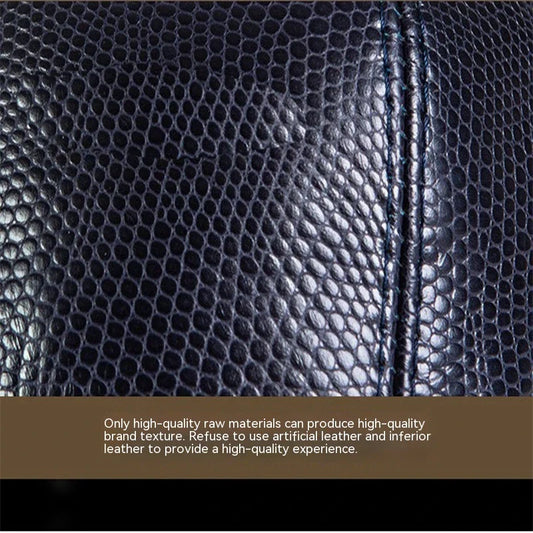 Genuine leather baseball cap in various colours, designed for fashionable autumn and winter wear