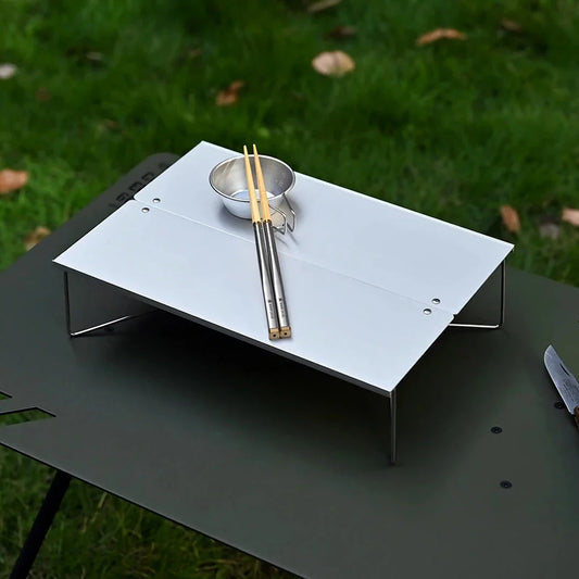 Lightweight and compact portable aluminium camping table for outdoor adventures