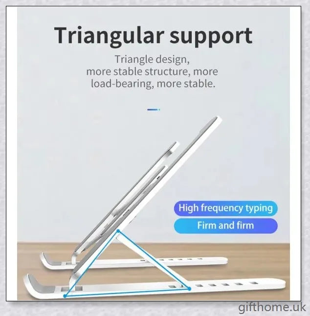 Adjustable Non-Slip Laptop Stand Support Holder For 11-17 Inch Tablet - Foldable, Height Adjustable, Stable and Portable Design