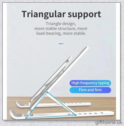 Adjustable Non-Slip Laptop Stand Support Holder For 11-17 Inch Tablet - Foldable, Height Adjustable, Stable and Portable Design