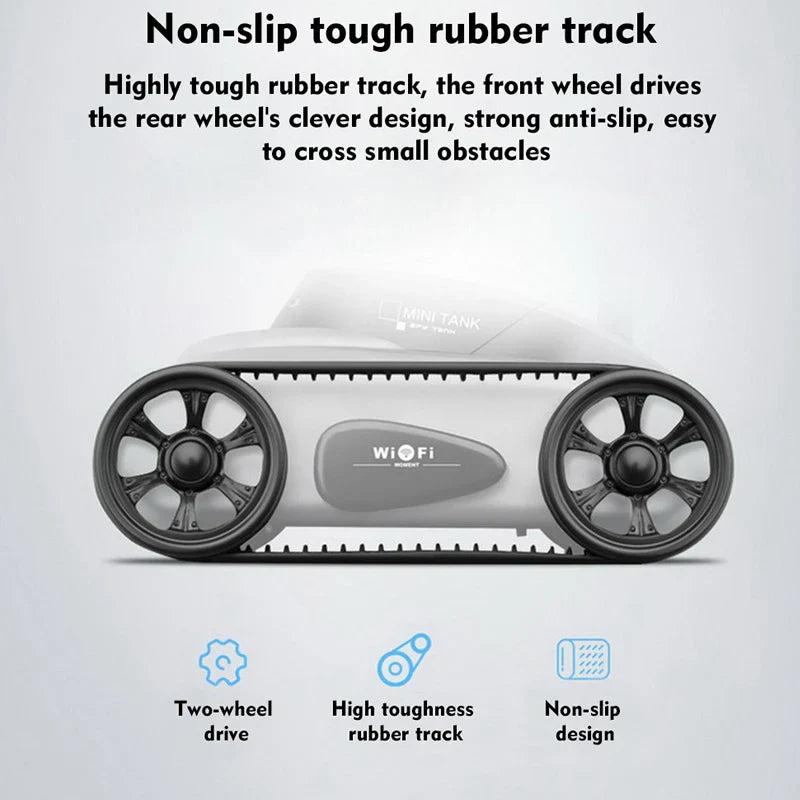 Mini Camera Remote Control Electric Tank Car with adjustable camera and mobile app control