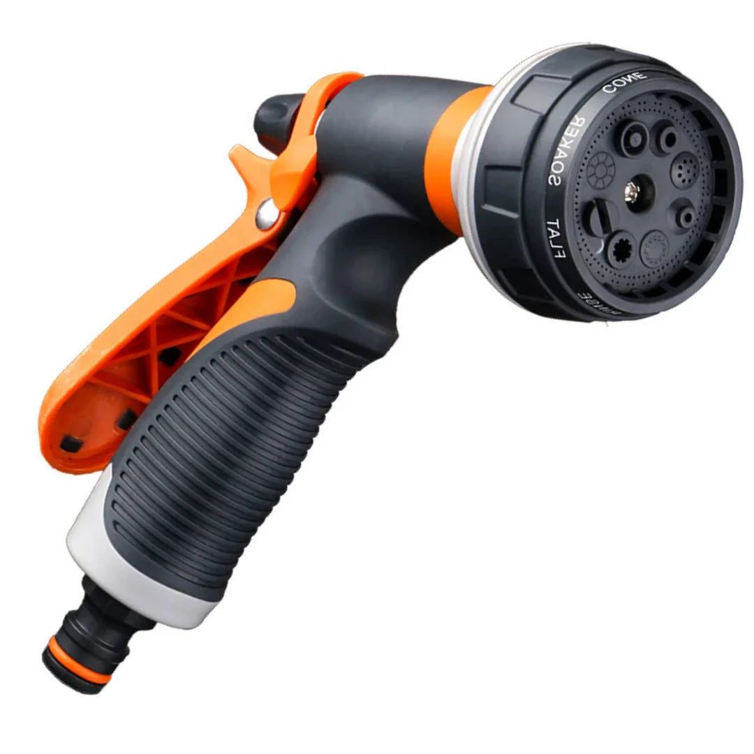High-quality, durable spray nozzle with adjustable water pressure and versatile spray patterns for gardening and car washing needs