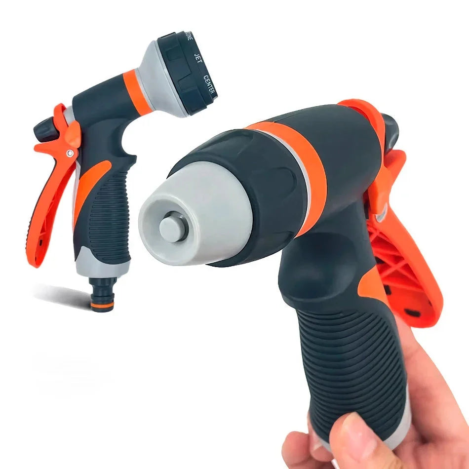 High-quality, durable spray nozzle with adjustable water pressure and versatile spray patterns for gardening and car washing needs