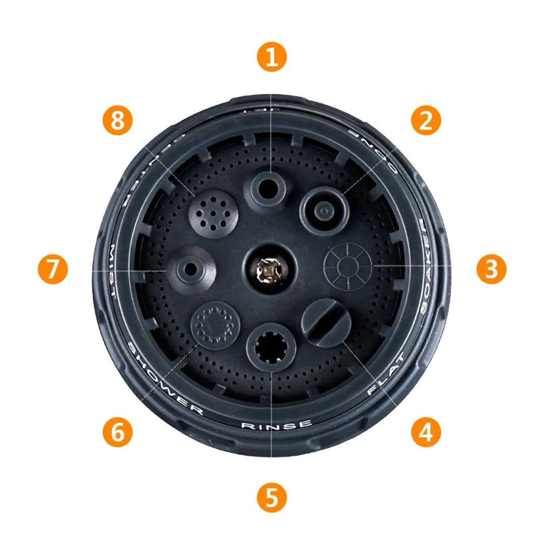 High-quality, durable spray nozzle with adjustable water pressure and versatile spray patterns for gardening and car washing needs