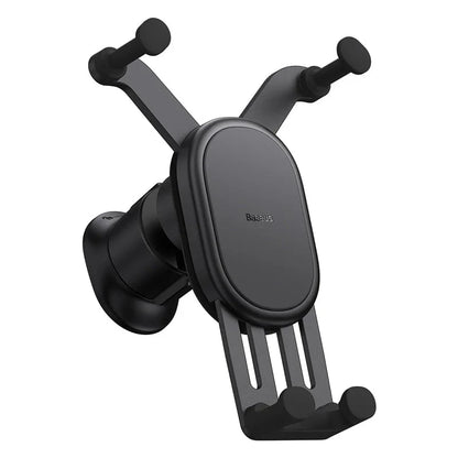 Gravity Auto-Restore Car Phone Holder with secure clamping, wireless charging, and adjustable viewing angles for safe and convenient in-car phone use