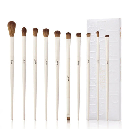 Luxury 14-Piece Vegan Makeup Brush Set with Natural Birch Wood Handles and Synthetic Bristles