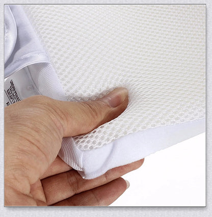 Newborn Baby Sleep Fixed Position & Anti Roll Pillow with air vent bumpers and mesh fabric for comfort and breathability